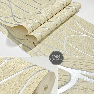 Roll Behang Moderne Eenvoudige Curve 3D Behang Hoogwaardige Fluwelen Abstracte Lijn Slaapkamer Woonkamer Achtergrond Behang U122 57009 licht geel