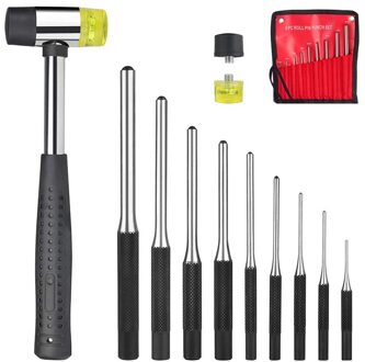Roll Pin Punch Set Met Storage Pouch, 9 Stuk Staal Removal Tool Kit
