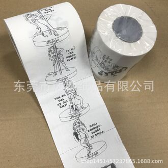 Roll Toiletpapier Cartoon Foto/Letters Gedrukt Badkamer Tissue Voor Home Office Hotel