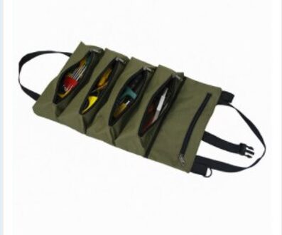 Roll Tool Roll Multifunctionele Tool Roll Up Tas Moersleutel Roll Pouch Opknoping Tool Rits Carrier Tote B