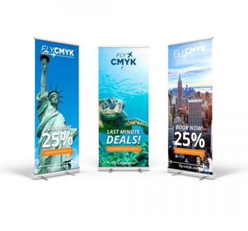 Roll-up banner bedrukken - gebruik rolbanners voor de presentatie van jouw bedrijf of product drukken