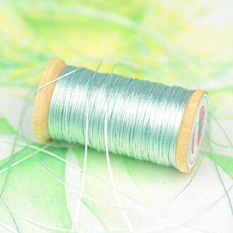 Roll Van 0.3 Mm Polyamide Fiber Lijn Hand Geweven Borduurgaren Kwasten Lijn 50M Hoge Sterkte 3 Strengen draad Blauwachtig Groen 1