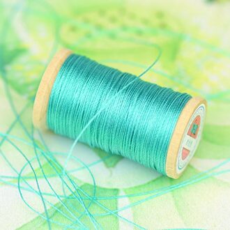 Roll Van 0.3 Mm Polyamide Fiber Lijn Hand Geweven Borduurgaren Kwasten Lijn 50M Hoge Sterkte 3 Strengen draad Blauwachtig Groen 2