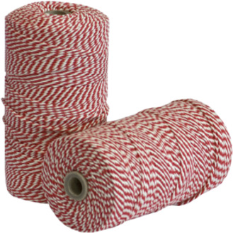 Rolladetouw - Rood/wit  - 80 m