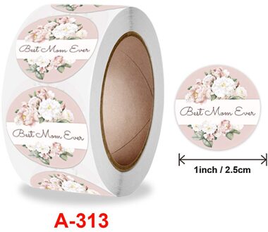 Rolled Bloemen Verjaardag Dank U Stickers Voor Moederdag Decoratie Envelop Seal Sticker Labels A313