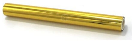 Rollen inpakpapier/cadeaupapier - 1x stuks - feest/verjaardag - 400 x 70 cm - papier - metallic goud Goudkleurig