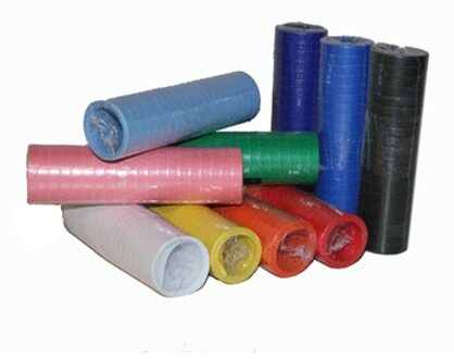 Rollen Serpentines kobalt blauw - 5x - 4 meter - Formaat: 14 x 4 cm