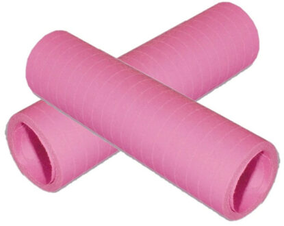 Rollen Serpentines van papier - 8x - lichtroze - 4 meter - 14 x 4 cm - Feestartikelen/versieringen