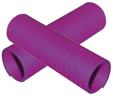 Rollen Serpentines van papier - 8x - paars - 4 meter - 14 x 4 cm - Feestartikelen/versieringen