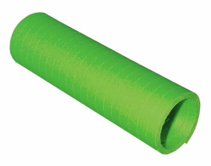 Rollen Serpentines van papier - limegroen - 4 meter - 14 x 4 cm - Feestartikelen/versieringen