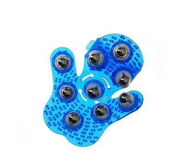 Roller Ball Body Massage Handschoen Spierpijn Relief Relax Anti-Cellulite Massager Voor Hand Nek Schouder Billen Gezondheid zorg blauw