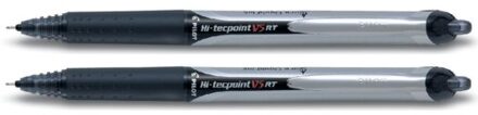 Roller Hi-Tecpoint V5 en V7 Retractable V5, schrijfbreedte 0,25 mm, zwart