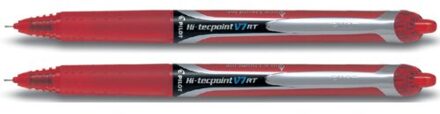 Roller Hi-tecpoint V5 En V7 Retractable V7, Schrijfbreedte 0,35 Mm, Rood