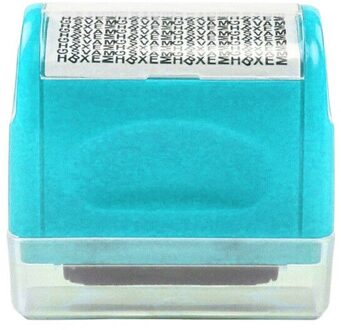Roller Stempel Rommelige Code Privacy Informatie Stempel Security Diefstal Identiteit Guard Id Roller Veilig Alternatief De Crusher blauw