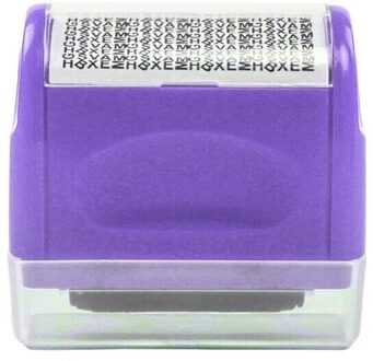 Roller Stempel Rommelige Code Privacy Informatie Stempel Security Diefstal Identiteit Guard Id Roller Veilig Alternatief De Crusher paars