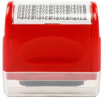 Roller Stempel Rommelige Code Privacy Informatie Stempel Security Diefstal Identiteit Guard Id Roller Veilig Alternatief De Crusher rood