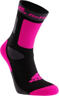 Rollerblade Kids Skate Socks Black/Pink - Skate Sokken