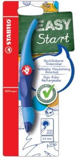 Rollerpen STABILO Easyoriginal rechtshandig licht/donkerblauw blister