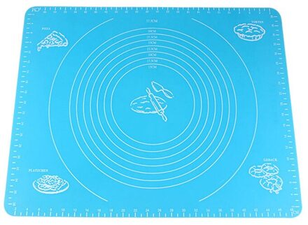 Rolling Cut Mat Baker Tool Vel Siliconen Cake Liners Bakken Mat Non Stick Rolling Deeg Pad Gebak Rolling Cut Mat non-Skip blauw