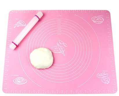 Rolling Cut Mat Baker Tool Vel Siliconen Cake Liners Bakken Mat Non Stick Rolling Deeg Pad Gebak Rolling Cut Mat non-Skip roze