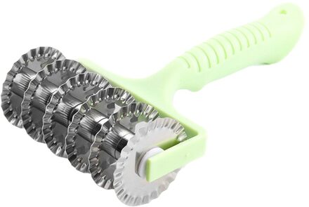 Rolling Deeg Cutter Rvs Pizza Wiel Cookie Biscuit Schraper Slicer Fondant Cakevorm Bakken Gebak Keuken Gereedschap groen