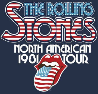 Rolling Stones 81 Tour Logo Women's T-Shirt - Navy - M - Navy blauw