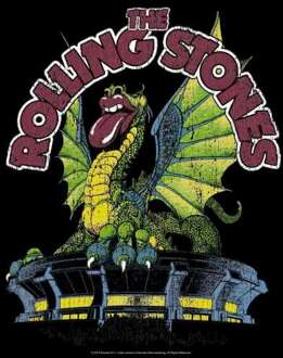 Rolling Stones Dragon Tongue Men's T-Shirt - Black - 3XL Zwart