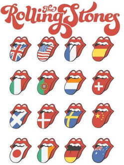 Rolling Stones International Licks Men's T-Shirt - White - XXL Wit
