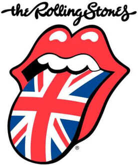 Rolling Stones UK Tongue Men's T-Shirt - White - 5XL Wit