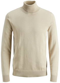 Rollneck Pullover Sweater Jack & Jones , Beige , Heren - 2XL