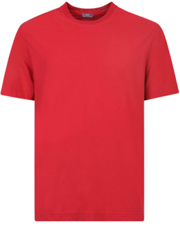 Rollneck T-shirt Zanone , Red , Heren - Xl,L