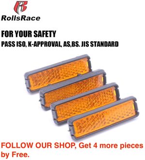 Rollsrace 4 Stks/set Fiets Pedaal Reflector Veiligheid Night Fietsen Reflecterende Fiets Accessoire L15