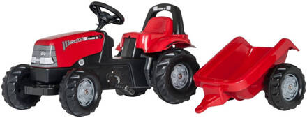 Rolly Toys traptractor met aanhanger RollyKid Case 1170 CVX Rood