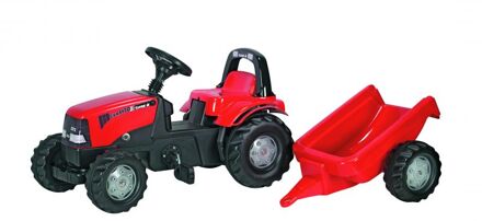 Rolly Toys traptractor met aanhanger RollyKid Case 1170 CVX Rood