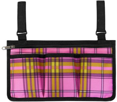 Rolstoel Armsteun Side Pouch Rits Container Telefoon Organizer roze