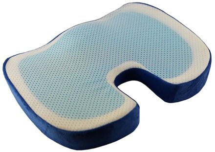 Rolstoel Gel Zitkussen Orthopedische Pad Comfort Memory Foam Stoel Pads blauw 46x36x6.5cm