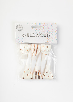 Roltoeters Glitz Rosé Goud (6st) Roze, Wit - Transparant