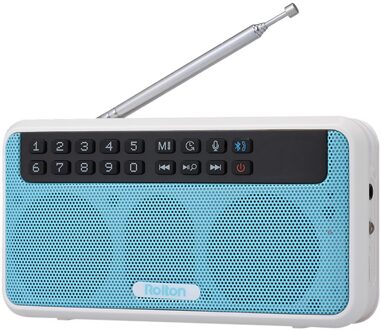 Rolton E500 Draadloze Bluetooth Speaker 6W Hifi Stereo Muziekspeler Draagbare Led Display Microfoon Ondersteuning Handsfree Opnemen tf Muziek Blauw