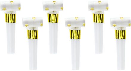 Roltongen Wit met Gouden Sterren (6st) Multikleur - Print