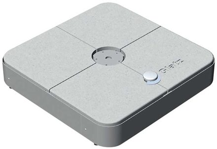 Rolvoet Glatz vierkant 150kg M4 met gewichtenset