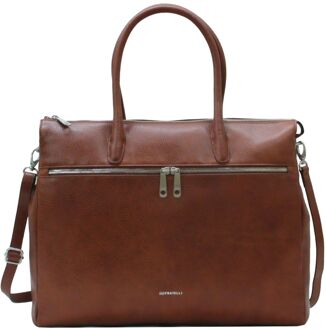 Romance Lady Businessbag 15.6" brandy Bruin - H 34 x B 43 x D 13