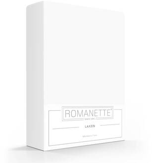 Romanette Katoenen Lakens Romanette Wit-240 x 260 cm