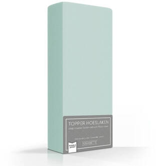 Romanette Luxe Dubbel Jersey Topper Hoeslaken - Kleur: Mint,