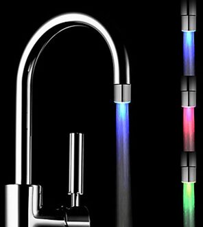 Romantische 7 Kleur Change Led Light Douchekop Water Bad Thuis Badkamer Glow Thuis Badkamer Keuken Tap Tool 3 kleur