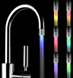 Romantische 7 Kleur Change Led Light Douchekop Water Bad Thuis Badkamer Glow Thuis Badkamer Keuken Tap Tool