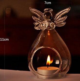 Romantische Angel Crystal Glas Kaars Houder Opknoping Theelichtje Kandelaar Wedding Party Diner Decor