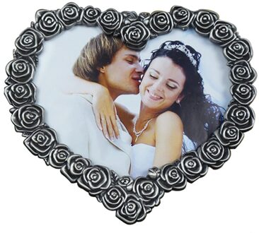 Romantische Hartvormige Paar Fotolijst Hartvorm Fotolijst Foto Houder
