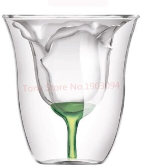 Romantische Minnaar Rose Bier Glazen Beker 180Ml Wijn Champagne Double Wall Bril Whiskey Vodka Shot Glas Mok Valentijn