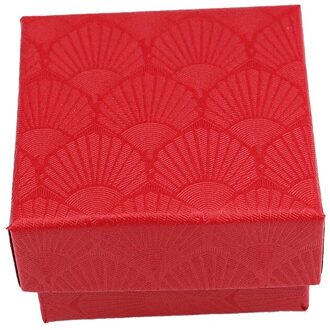 Romantische Sieraden Box Hanger Case Display Voor Oorbel Ketting Ring Horloge Schoonheid Sieraden Schulp Ring Armband Box Rood