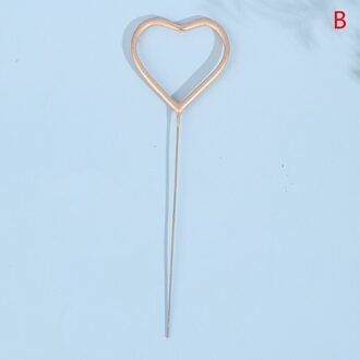 Romantische Ster Liefde Vormige Bruiloft Verjaardag Kaars Cake Topper Decoratie 2 Stijlen Love hart vorm